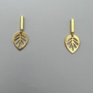 Gold Filled Drop Leaf Earrings